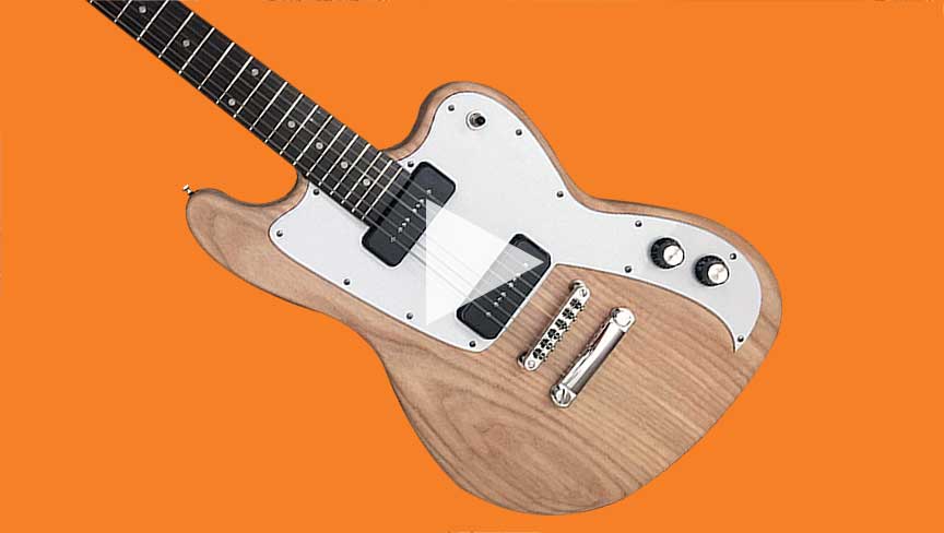 Guitarra eléctrica construida con la colección de fresas CNC industriales AMS-132