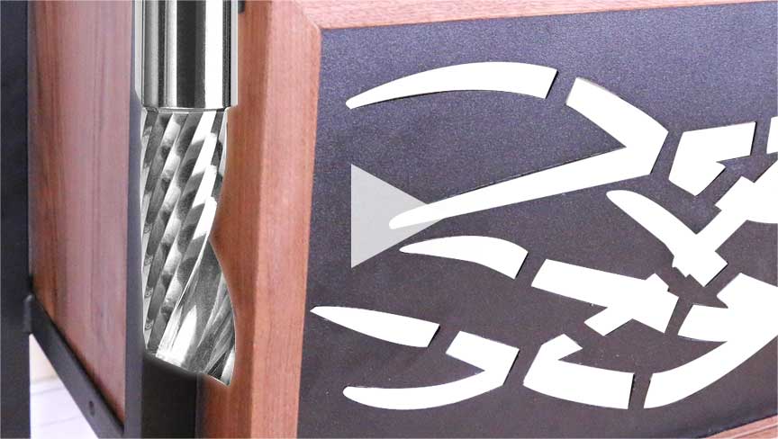 Scorpion Doors Media Center Built With Amana Tool Industrial Insert CNC & Solid Carbide Router Bits
