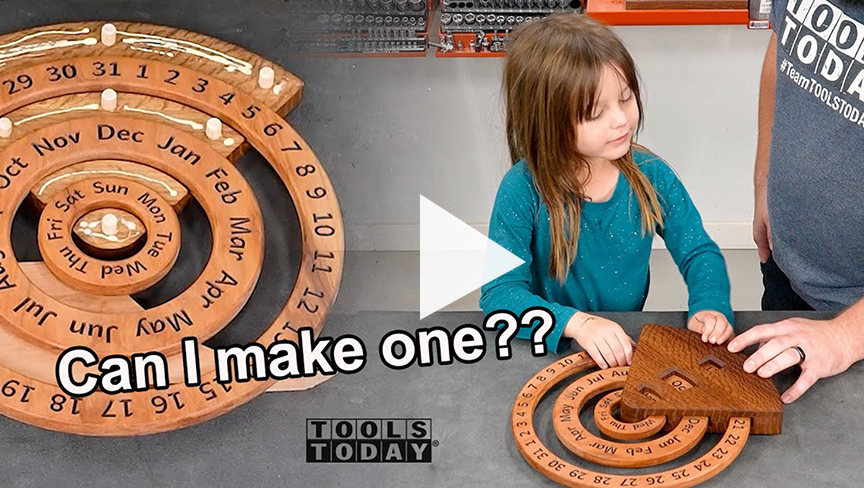 How to Make Perpetual Wood Calendar, with CNC Plans | ToolsToday Video